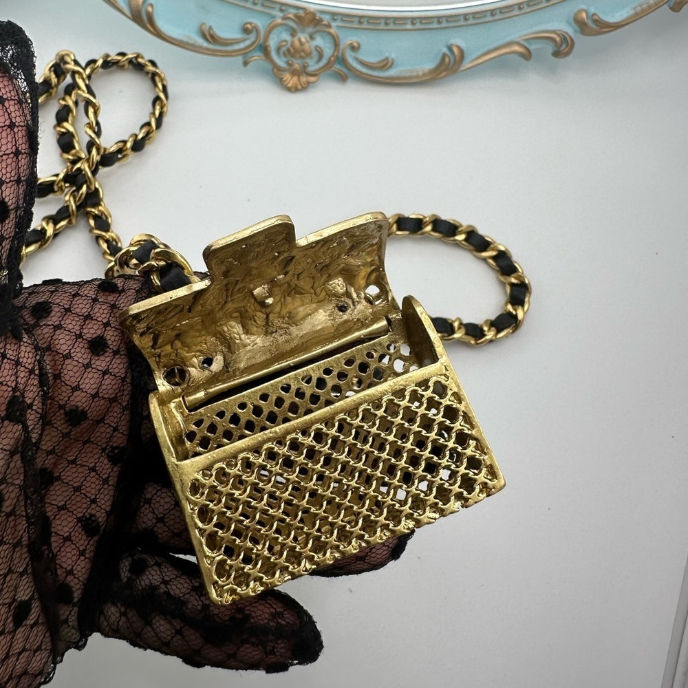 Anthropologie Mini Double Chain Charm Belt/Bag - Picture 12 of 16